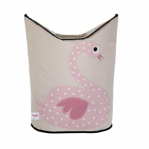 3 Sprouts| Laundry Hamper - Swan | Earthlets.com | | furniture storage