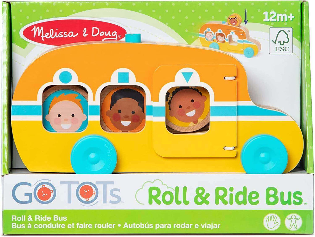 Melissa & Doug GO Tots Wooden Race Bus toy Earthlets