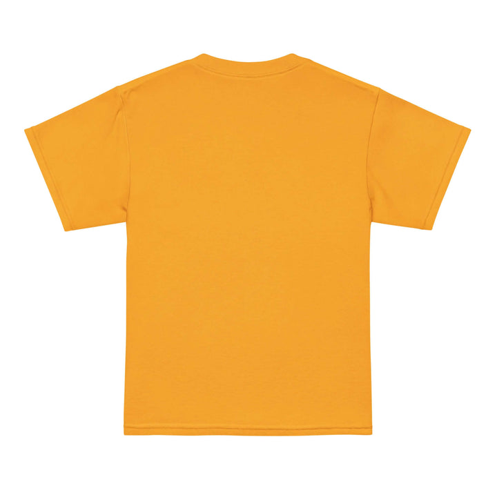 Back view of the Oddy Pro Youth t-shirt in vibrant yellow color.