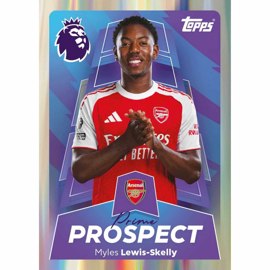 Premier League 2026 Stickers Eco Pack Myles Lewis-Skelly Prime Prospect sticker by Topps