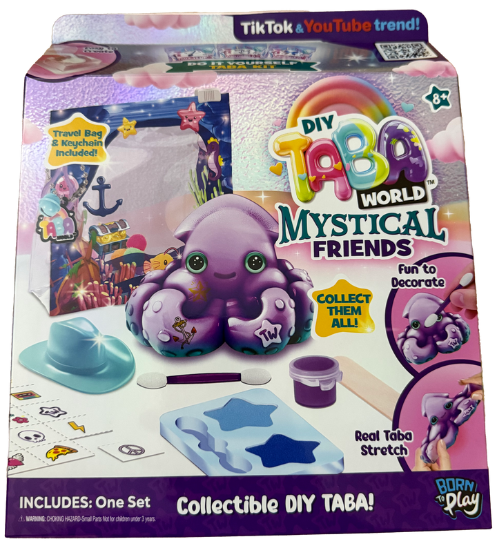 Taba World Make & Display Mystical Friends Craft Set with octopus character and accessories for decorating.