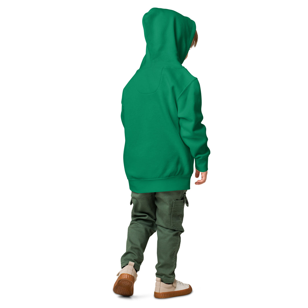 Oddy Pro Toddler fleece pullover hoodie in green, featuring a relaxed fit for comfort and easy layering.