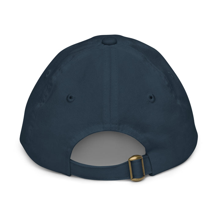 Back view of Oddy Pro Youth baseball cap with adjustable strap and eyelets for ventilation.
