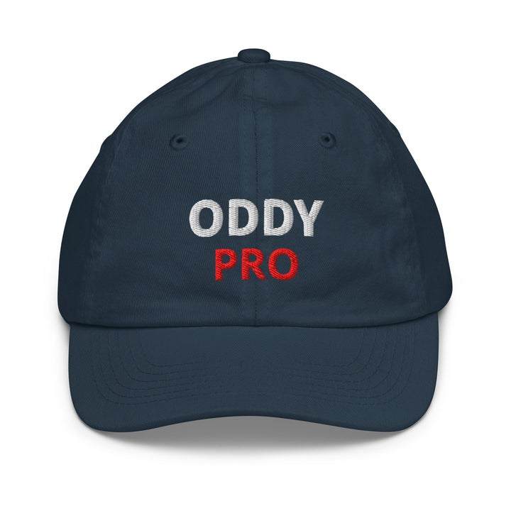 Oddy Pro Youth baseball cap with embroidered lettering, perfect for baseball training and outdoor play.