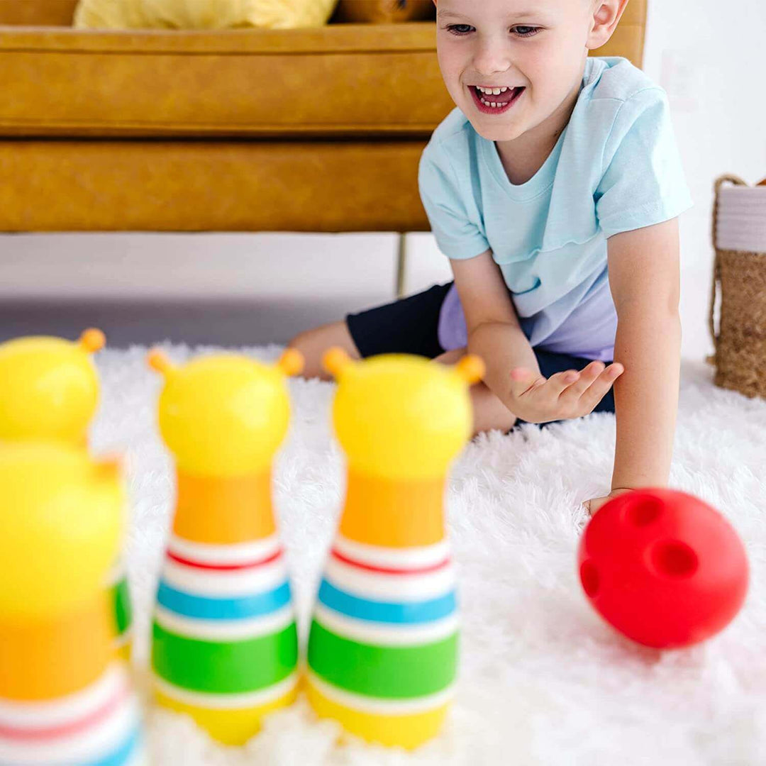 Melissa & Doug Sunny Patch Giddy Buggy Bowling Action Game - 6 Bug Pins, 1 Plastic Ball Earthlets