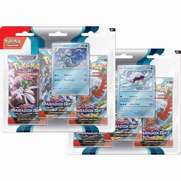 Pokemon Company Pokemon TCG: Scarlet & Violet 4 Paradox Rift 3 pack booster Trading Card Games Earthlets