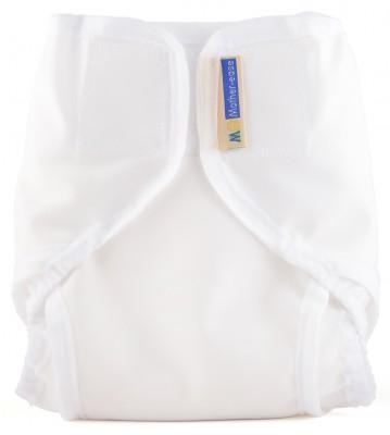Mother-ease| Rikki Wrap Nappy Cover White | Earthlets.com |  | reusable nappies nappy covers
