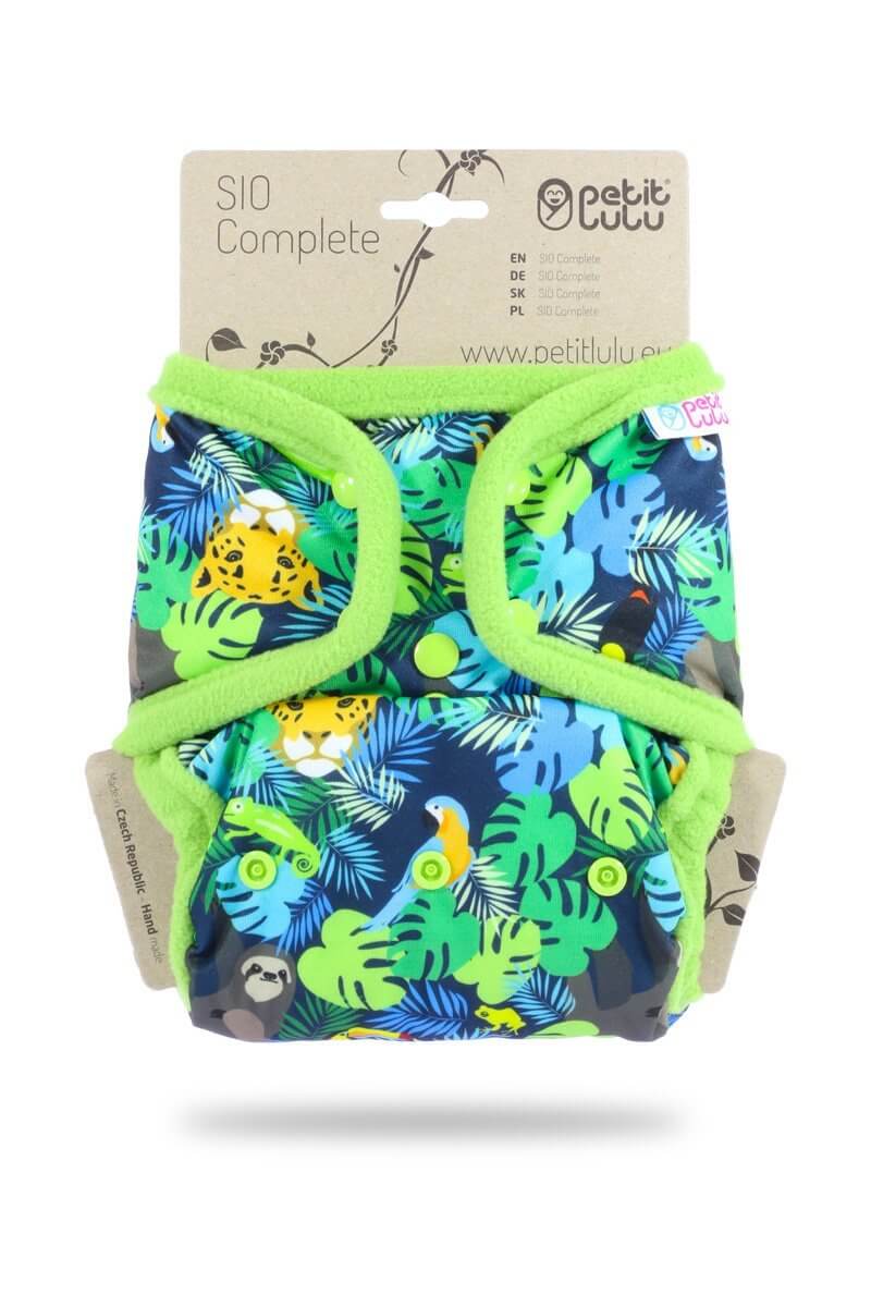 Petit Lulu Snap In One (SIO) Complete Nappy - One Size Colour: Rainbow Stars Size: One Size reusable nappies Earthlets