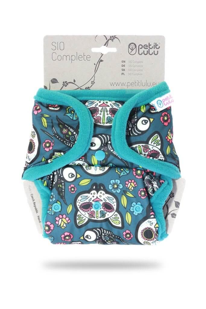 Petit Lulu Snap In One (SIO) Complete Nappy - One Size Colour: Rainbow Stars Size: One Size reusable nappies Earthlets