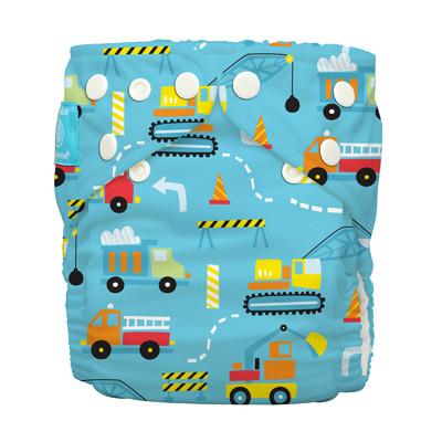 Charlie Banana One Size Hybrid AIO - Nappy and 2 Inserts Colour: Construction reusable nappies liners and boosters Earthlets