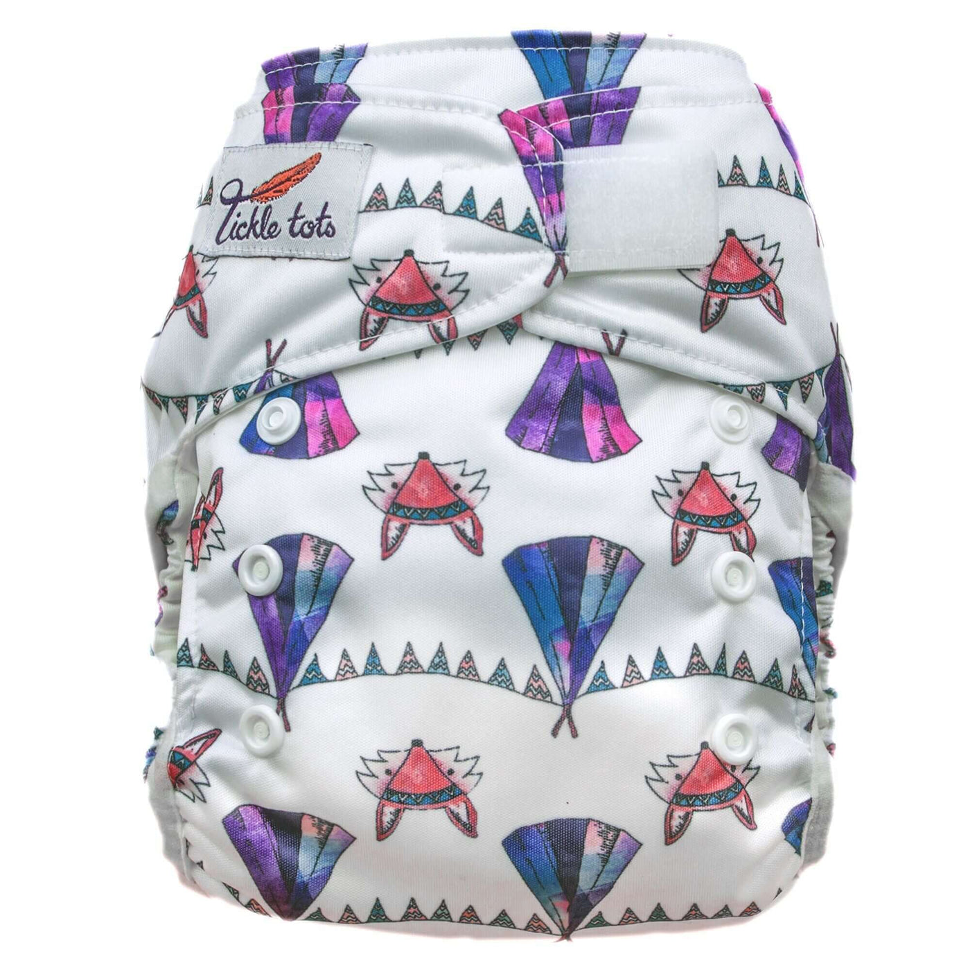 Tickle Tots All-In-Two Nappy Colour: Camping reusable nappies Earthlets
